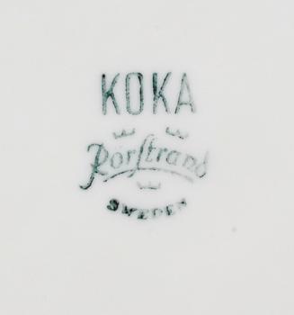 MATSERVIS, 59 delar, porslin, "Koka", Hertha Bengtsson, Rörstrand,