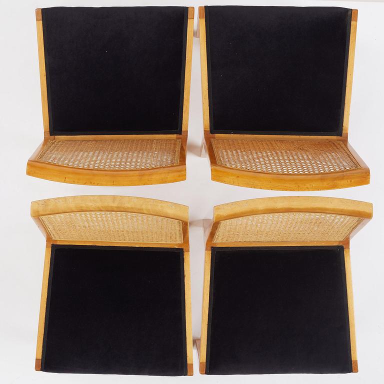 Axel Einar Hjorth, a set of four "Corall" chairs, Nordiska Kompaniet, 1935.