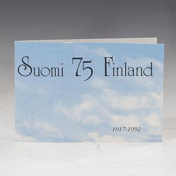 LJUSSTAKE, silver, "Suomi Finland 75 år" Pekka Piekäinen, Auran Kultaseppä, Åbo 1992. Vikt 114,4 g.