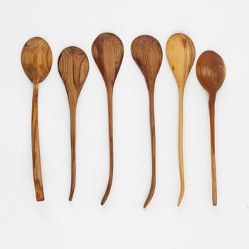 Magnus Ek, a set of six wood spoons for Oaxen Krog.