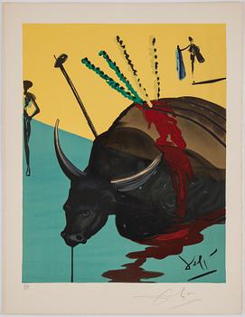 Salvador Dalí, lithograph in colour. Signed and numbered 124/125.