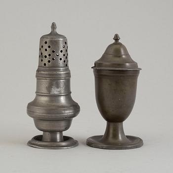 STRÖARE OCH SENAPSKANNA, tenn, 1700-tal.