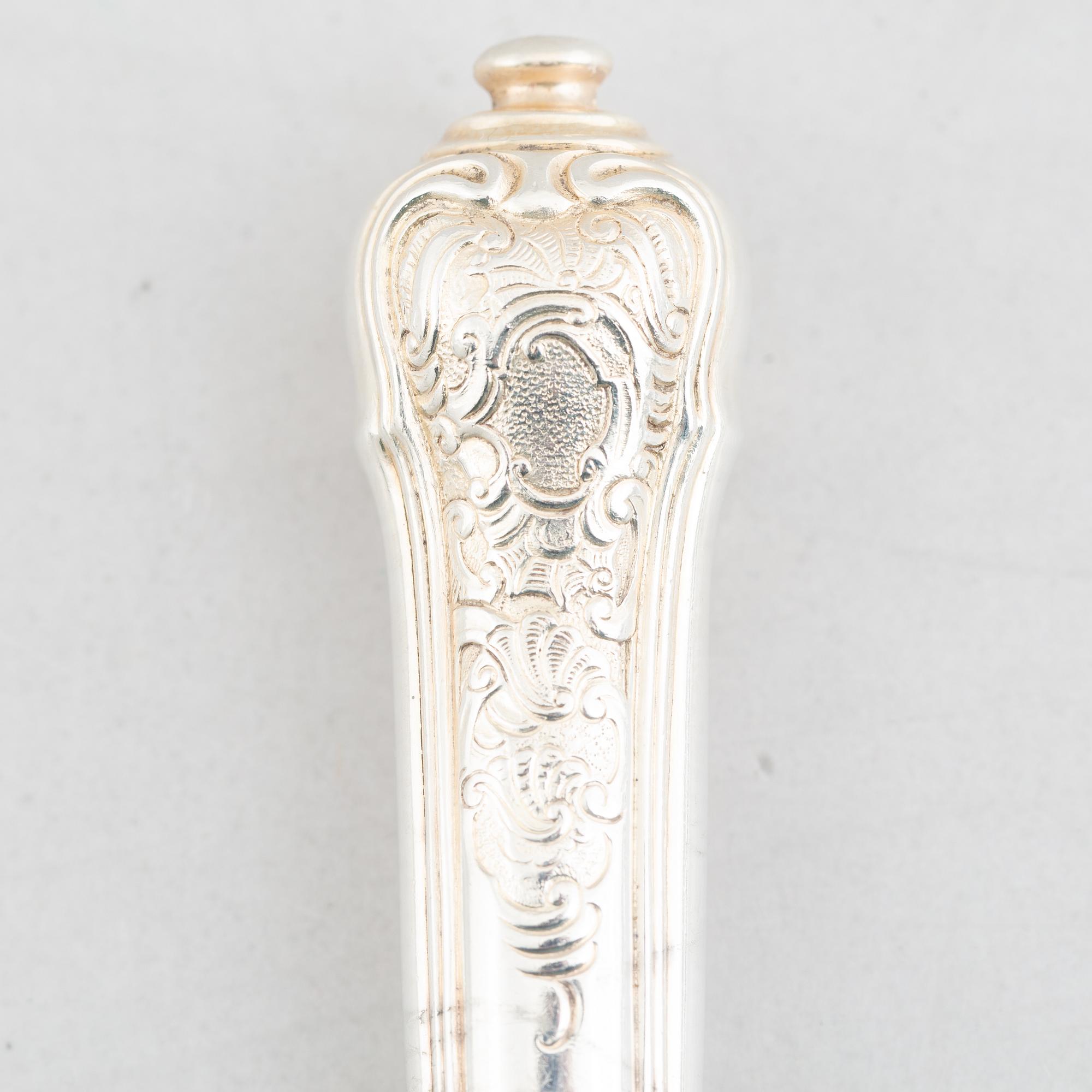 Ole Hagen, a Sterling Silver Cake Knife, "Rosenborg", A Michelsen, Copenhagen circa 1960.
