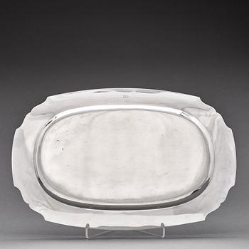 W.A Bolin, a silver serving dish, Stockholm 1932.