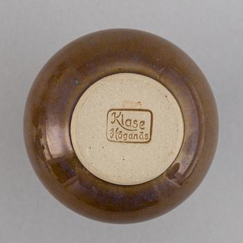 A set of seven stoneware vases, including Bertil Lundgren, Rörstrand, Klase Keramik, Gunnar Anderson and  Yngve Blixt.