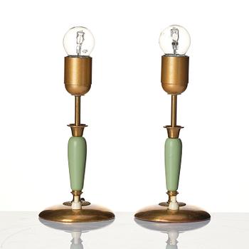 Bertil Brisborg, a pair of table lamps model "32420", Nordiska Kompaniet, 1940s-50s.