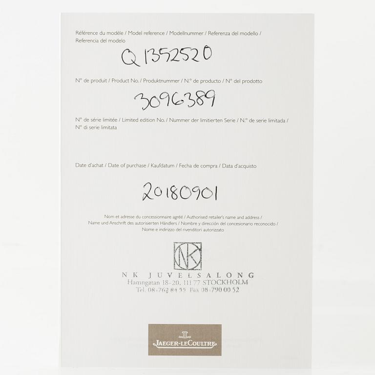 Jaeger-LeCoultre, Master Ultra Thin, wristwatch, 40 mm.