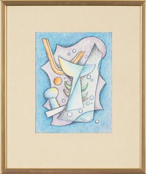 Sigvard Bernadotte, pastell, signerad och daterad -86.