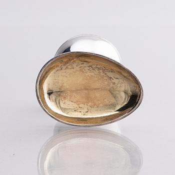 A parcel-gilt silver egg-cup. Denmark, probably mid-19th century.