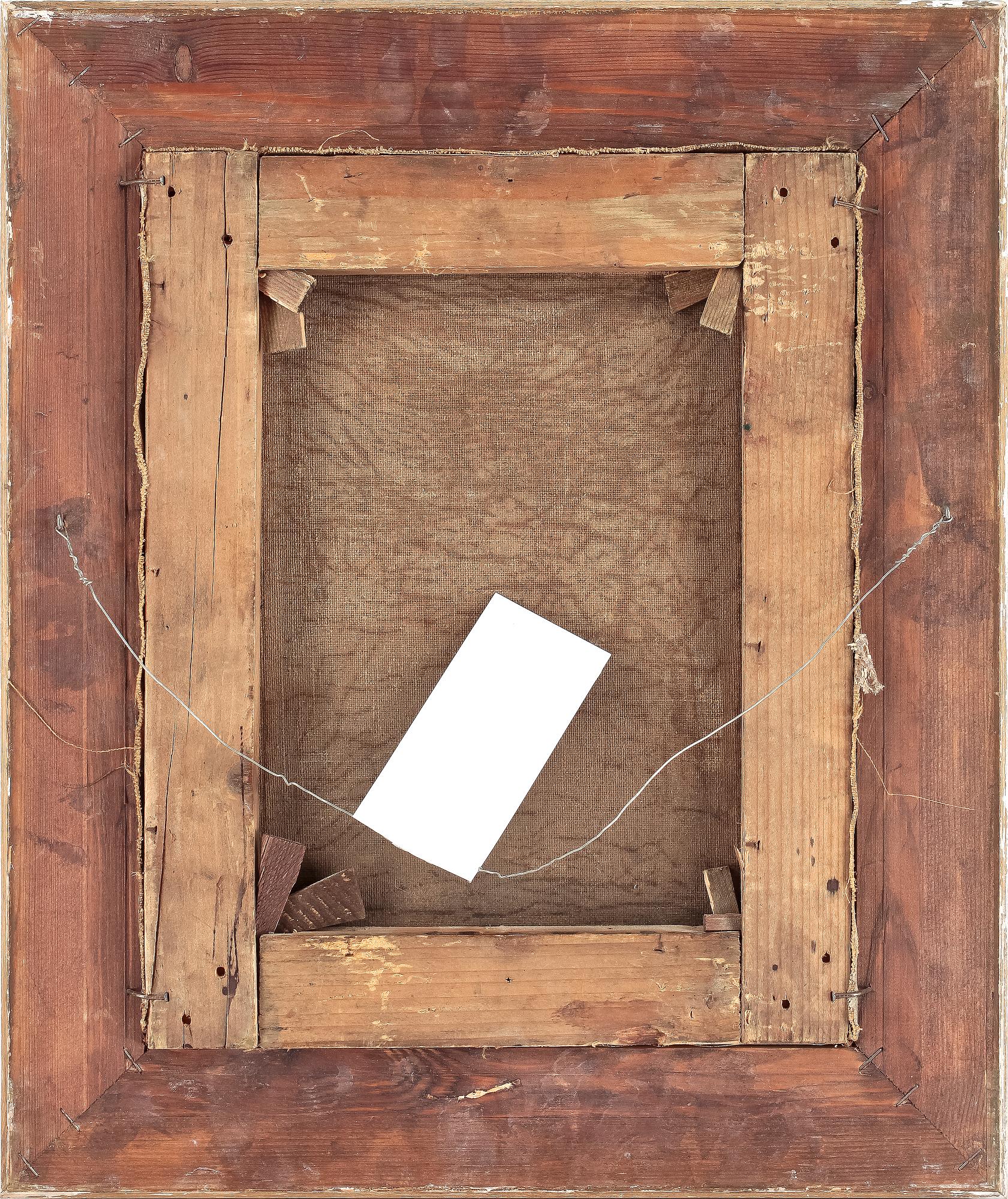 OKÄND KONSTNÄR, 2 st, olja på duk, Bär sign P. Anders, 1800-tal.