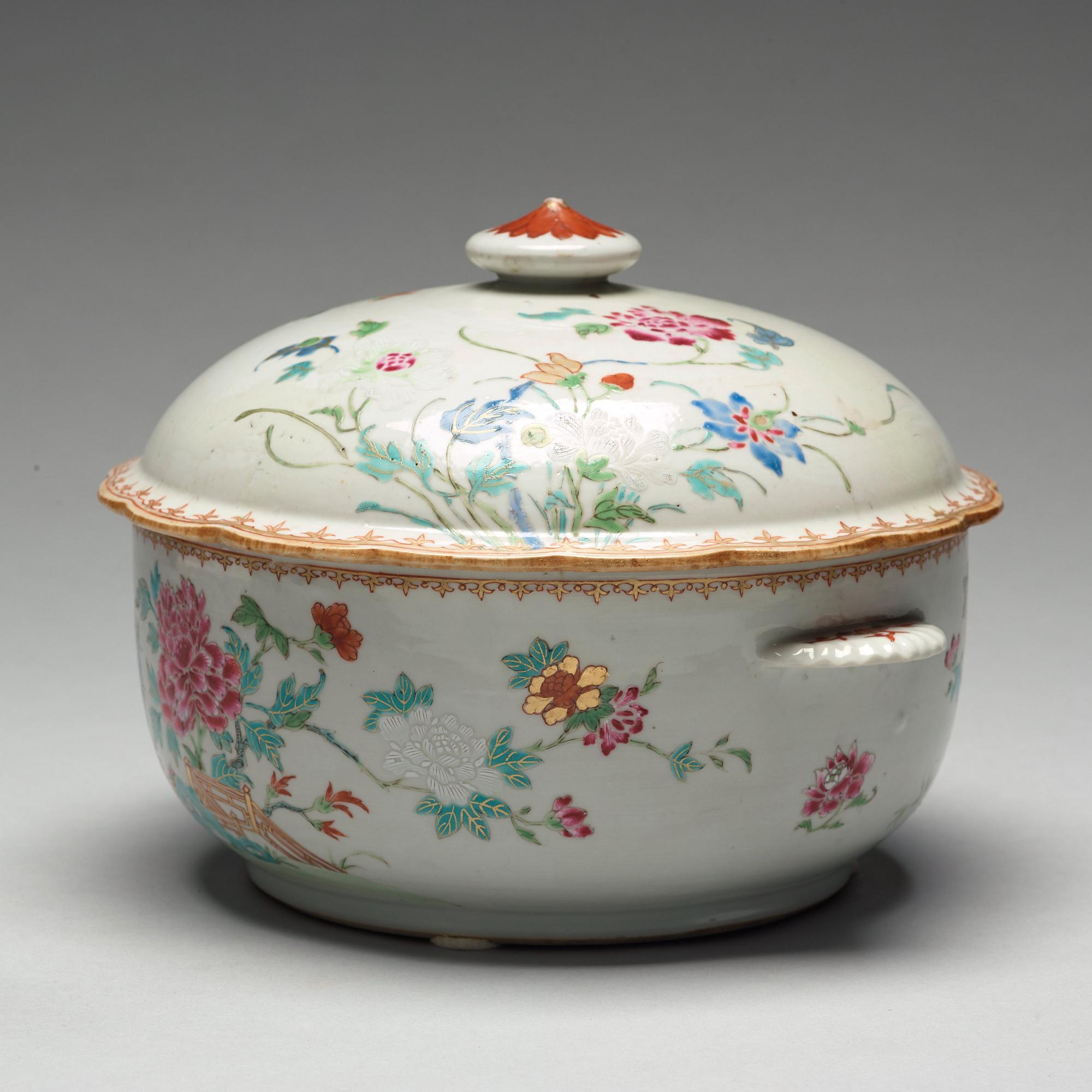 TERRIN med LOCK, kompaniporslin. Qingdynastin, Qianlong (1736-95).