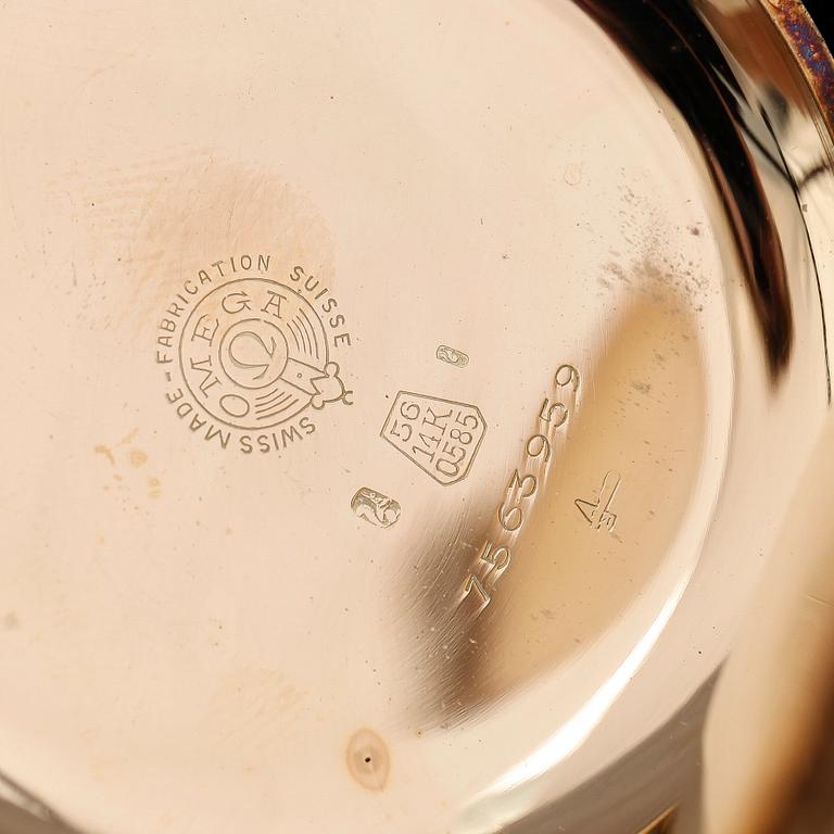 FICKUR, herr, 14K guld,savonett, Omega, 1900-talets första hälft.