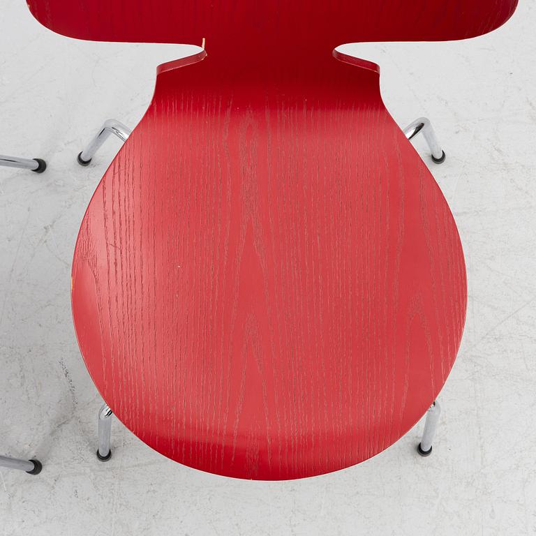 Arne Jacobsen, Chairs, 3 pieces, "Ant", Fritz Hansen, 1996 and 2002.