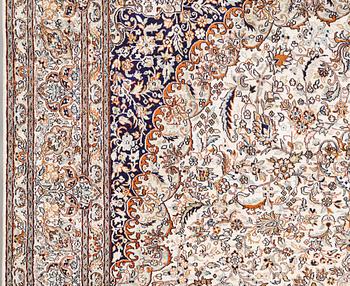 A silk carpet, Kashmir, c. 300 x 200 cm.