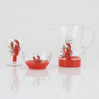 Johansfors glasbruk, a glass service (12 pieces), mid 20th century.
