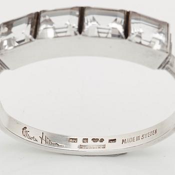 Wiwen Nilsson, armband, Lund 1939, sterling med bergkristall.