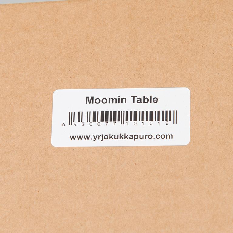 Yrjö Kukkapuro, Children's furniture, two 'Moomin S chairs'  and a table collaboration with Modeo and Moomin Characters.