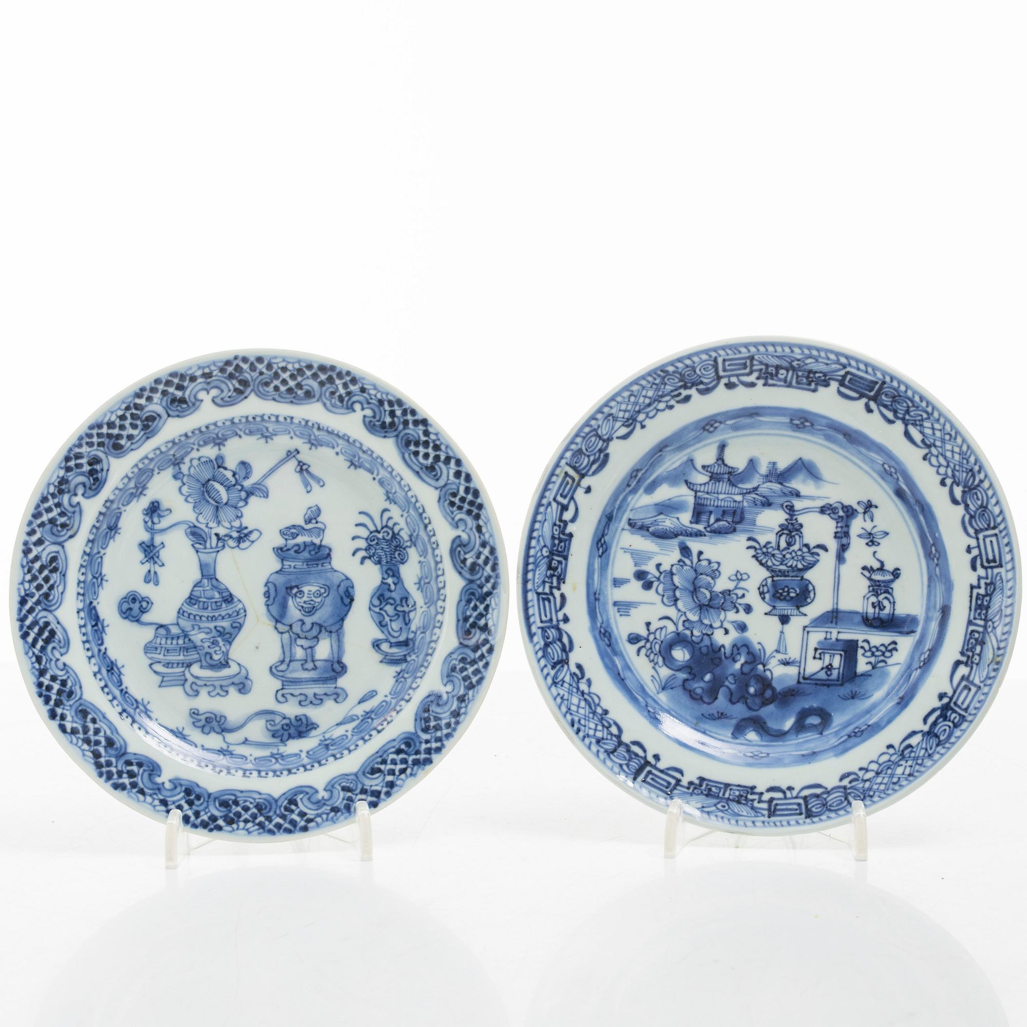 Servisdelar, 10 st, kompaniporslin, Kina, Qingdynastin, Qianlong (1736-95).