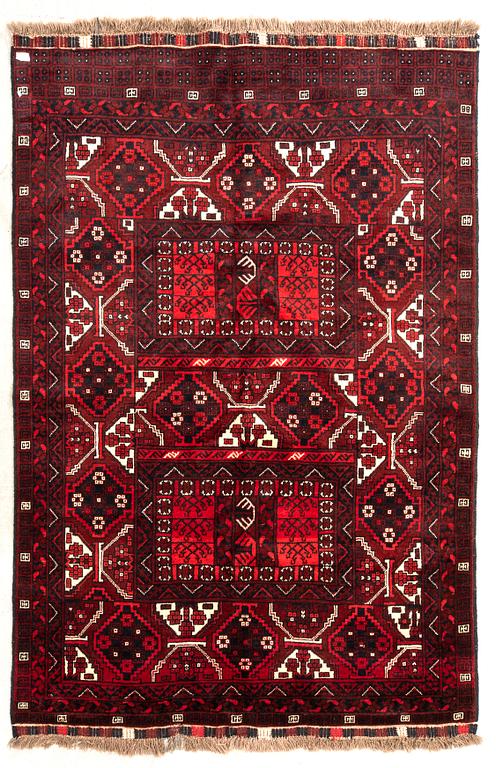 An old Afghan carpet 231x164 cm.