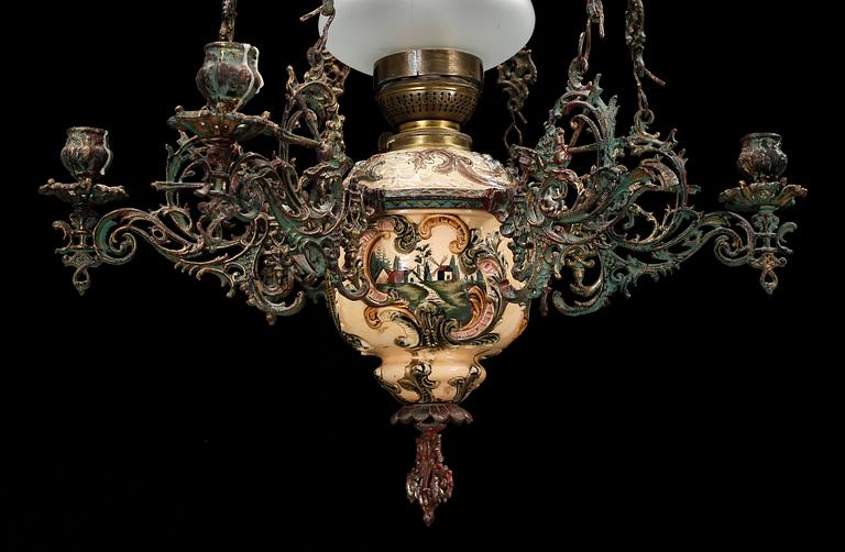 TAKFOTOGENLAMPA, majolika, Kosmos brenner, 1900-tal.