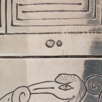 Skrin, silver, Japan, 1900-talets första del.