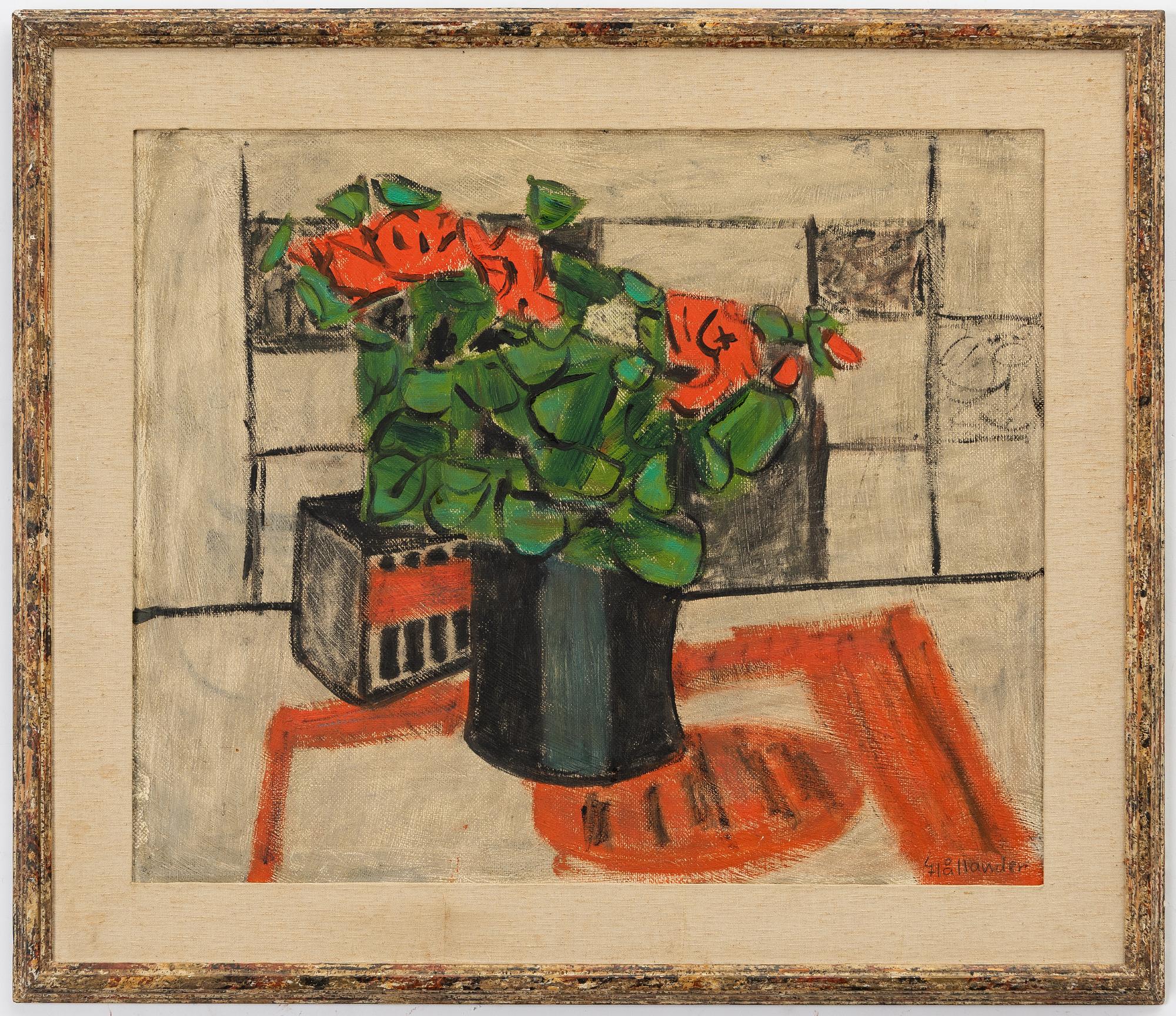 Gunnar Hållander, "Röd pelargonia".