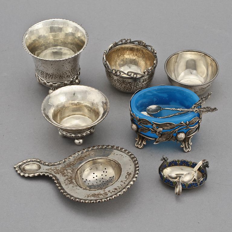 PARTI SILVER, 11 delar, bl a K A Andersson, 1900-tal. Vikt 197 g.