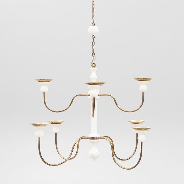 Josef Frank, a model '2586' chandelier, Firma Svenskt Tenn.