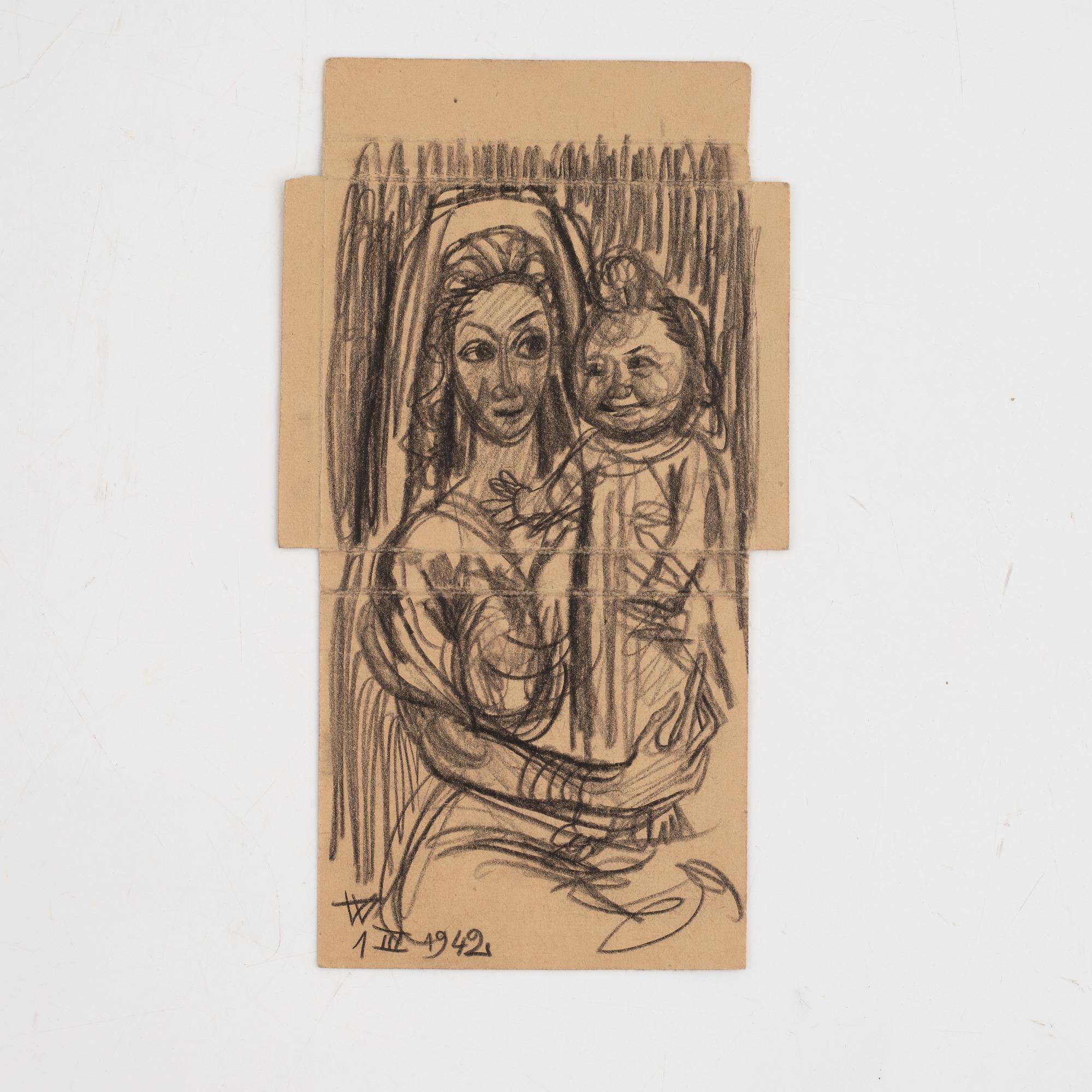 Eduard Wiiralt, Mother and Child.