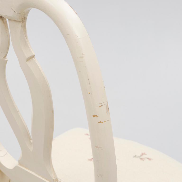 Dining group, 10 pieces, Gustavian style, 20th century.