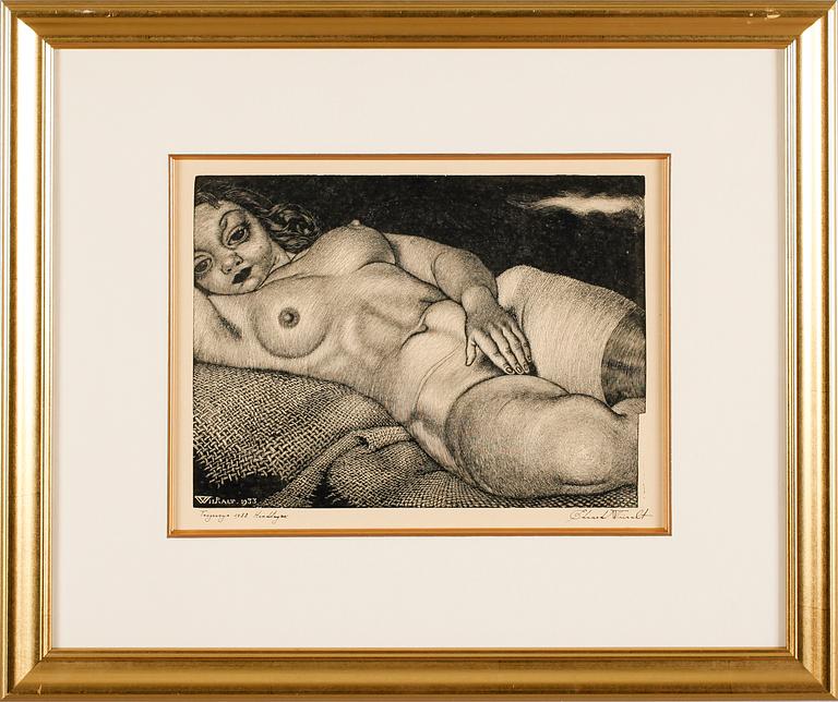 EDUARD WIIRALT, etsning, signerad och daterad 1933.