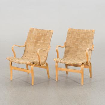 BRUNO MATHSSON, a pair of Eva armchairs.