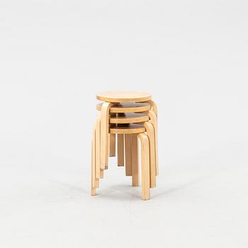 Alvar Aalto, pallar 4 st modell 60 Artek 1900-talets andra hälft.