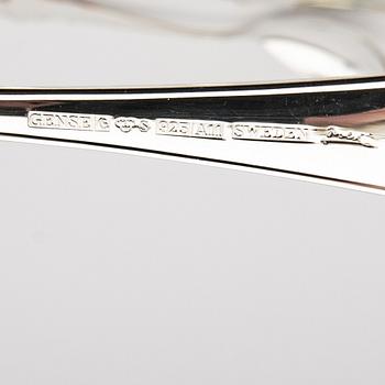 A Swedish 20th century set of 42 pcs of silver cutlery mark of Gensen Eskilstuna 1999 total weight 2572 grams.