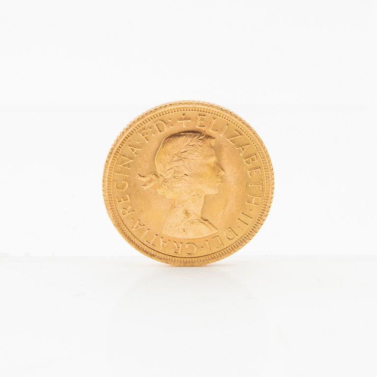 Gold Coin Sovereign England 1967 Elizabeth II.