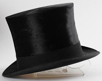 HATT I HATTASK, läder, textil. 1900-talets början.