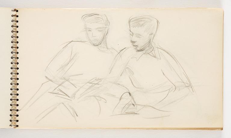 Lotte Laserstein, 4 skissböcker med blyertsteckningar.