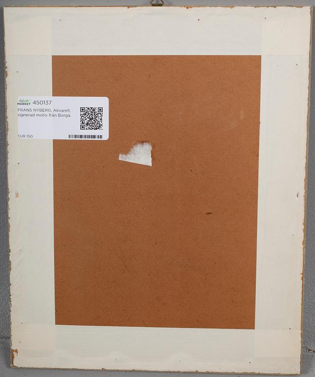 FRANS NYBERG, akvarell, signerad och daterad 1958.