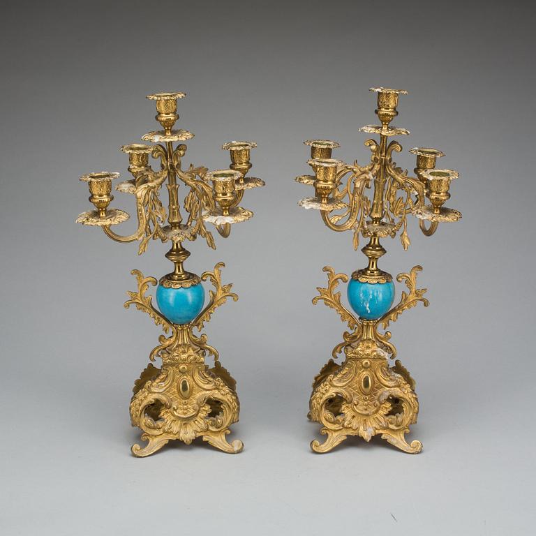 BORDSGARNITYR, 3 delar, nyrokoko, 1800/1900-tal.