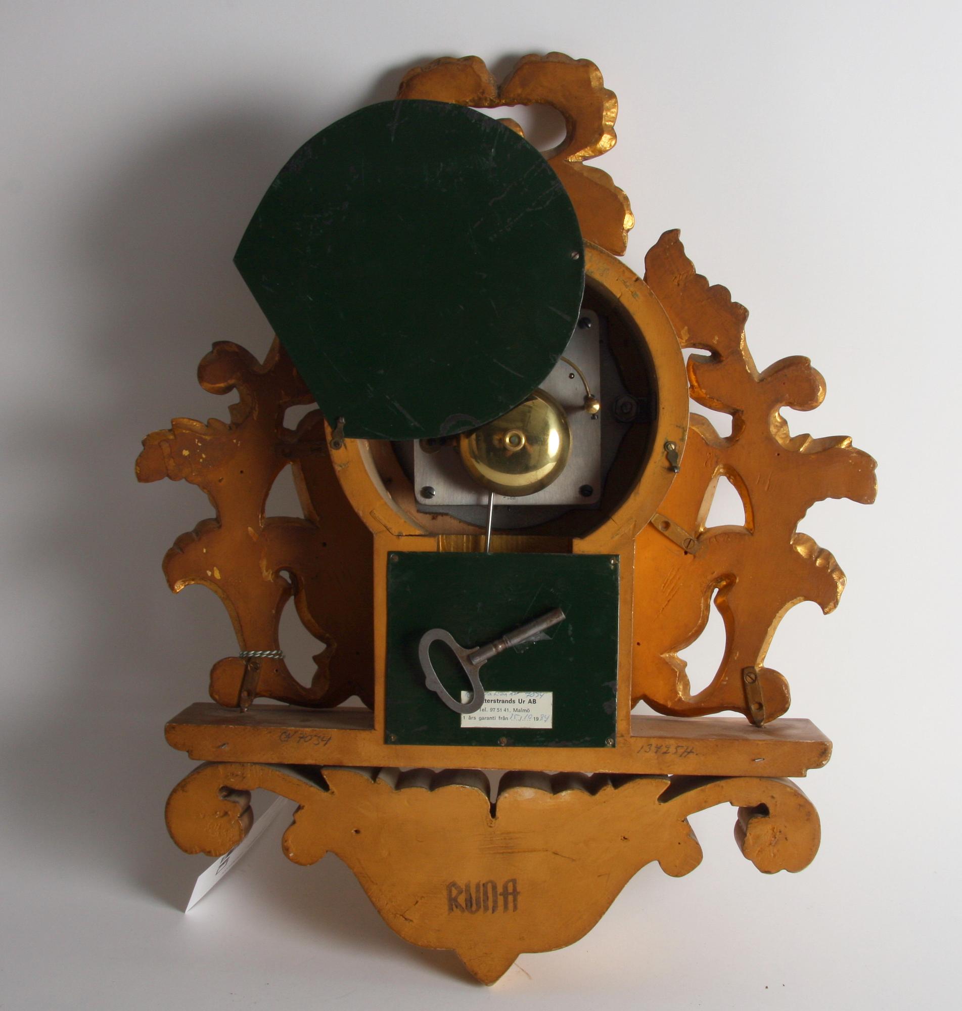 VÄGGPENDYL, rokokostil.