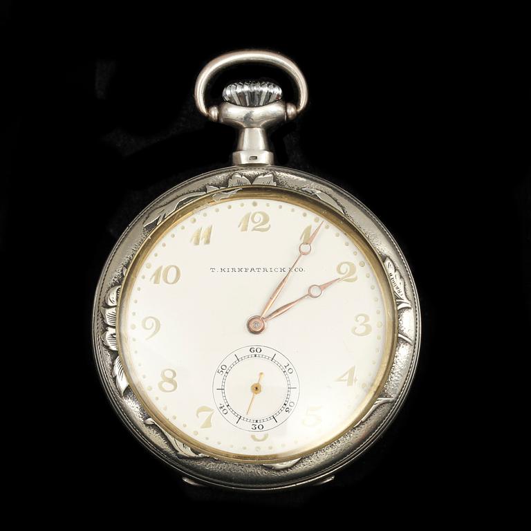 HERRFICKUR, silver, T.Kirkpatrick & co, Longines. Tidigt 1900-tal.