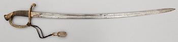An m/1865 Russian officer's sabre with St Anna order and cyrillic engraving "For Bravery".