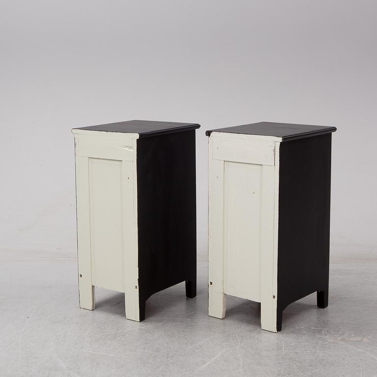 A pair of early 20th century bedside tables / cupboards.