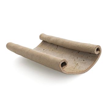 Kyllikki Salmenhaara, a 'winding' stoneware sculpture signed KS.