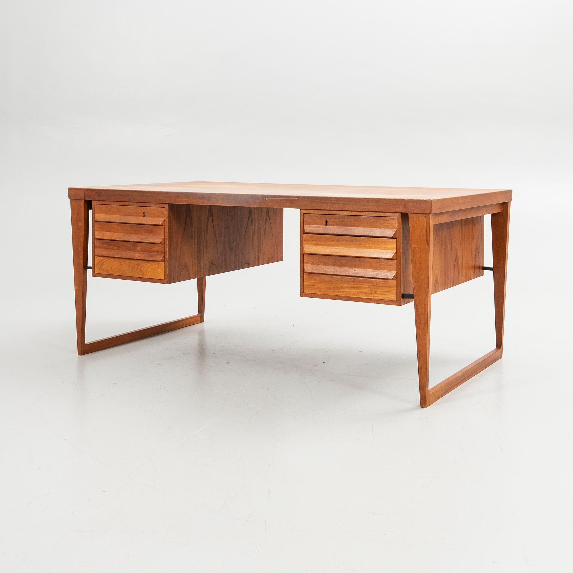 Kai Kristiansen, Desk, model 70, Feldballes Møbelfabrik, Denmark, 1960s.