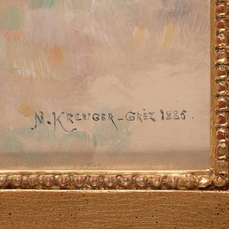 Nils Kreuger, "Halmstack på åkern" (Haystack in the field).