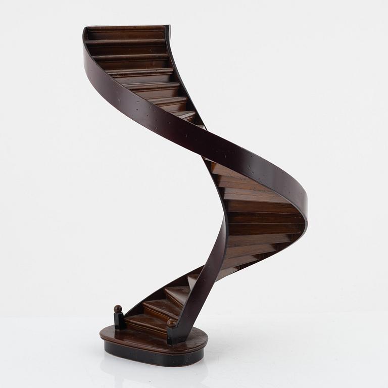 Miniature staircase, marked Havenfield Hall, England.