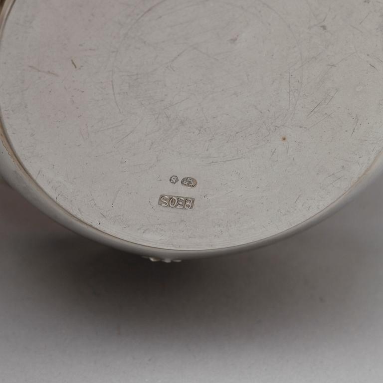 PARTI SILVER, 4 delar, importstämplar, vikt ca 105g.