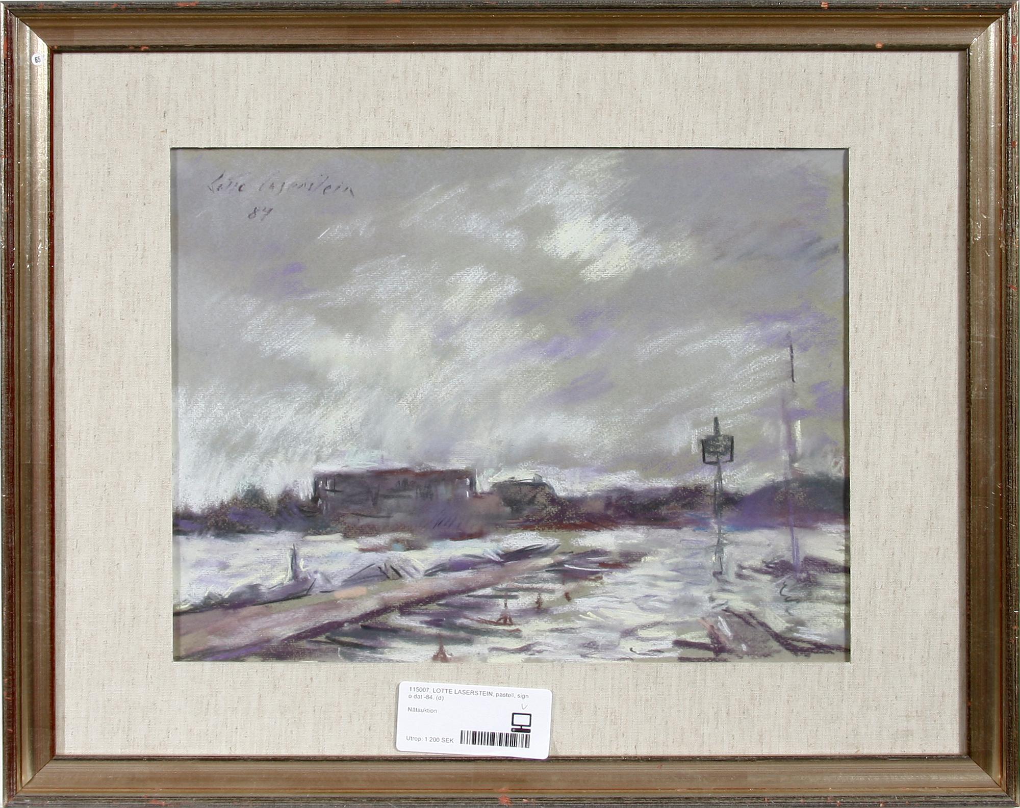 LOTTE LASERSTEIN, pastell, sign o dat -84.