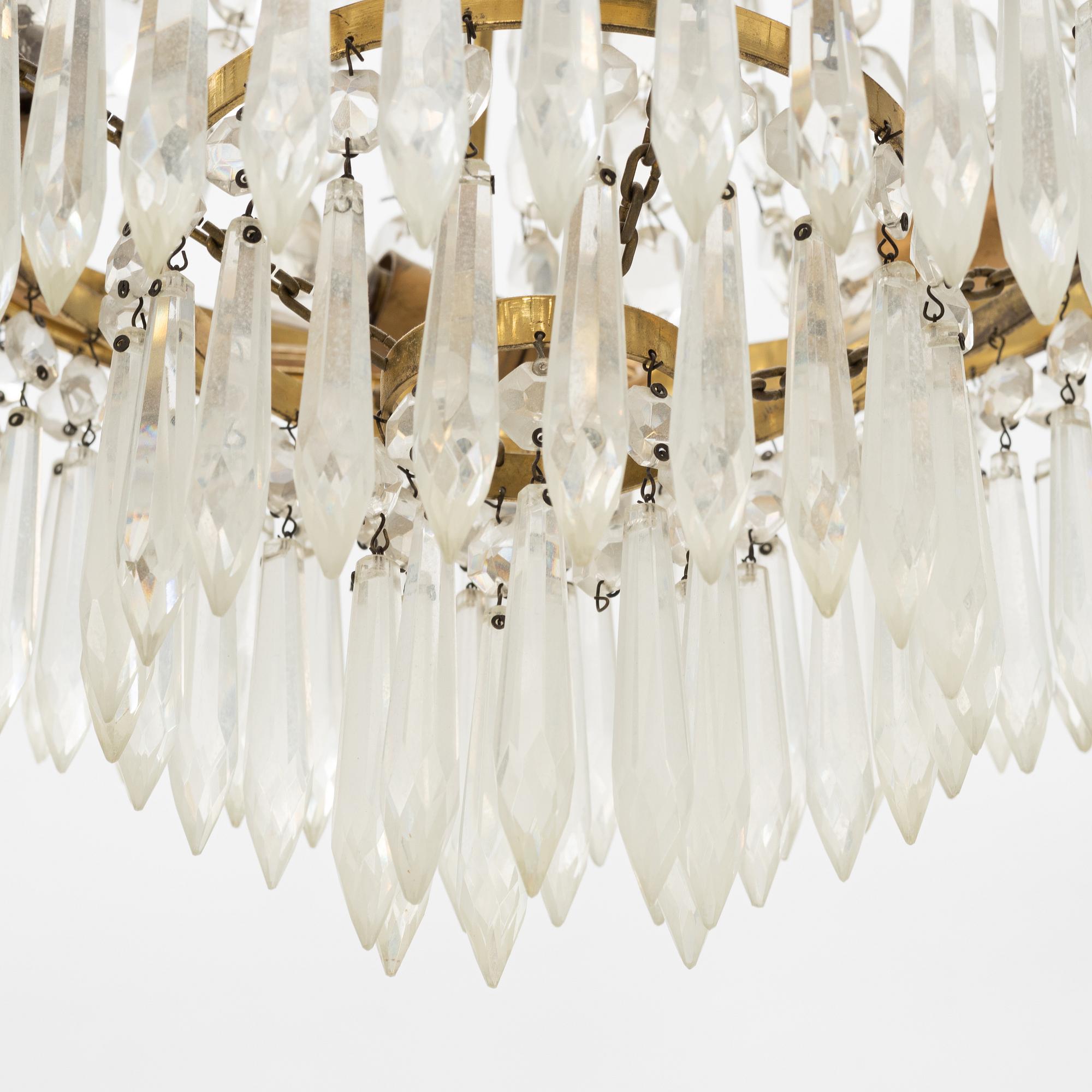 An Empire style chandelier from around the year 1900.